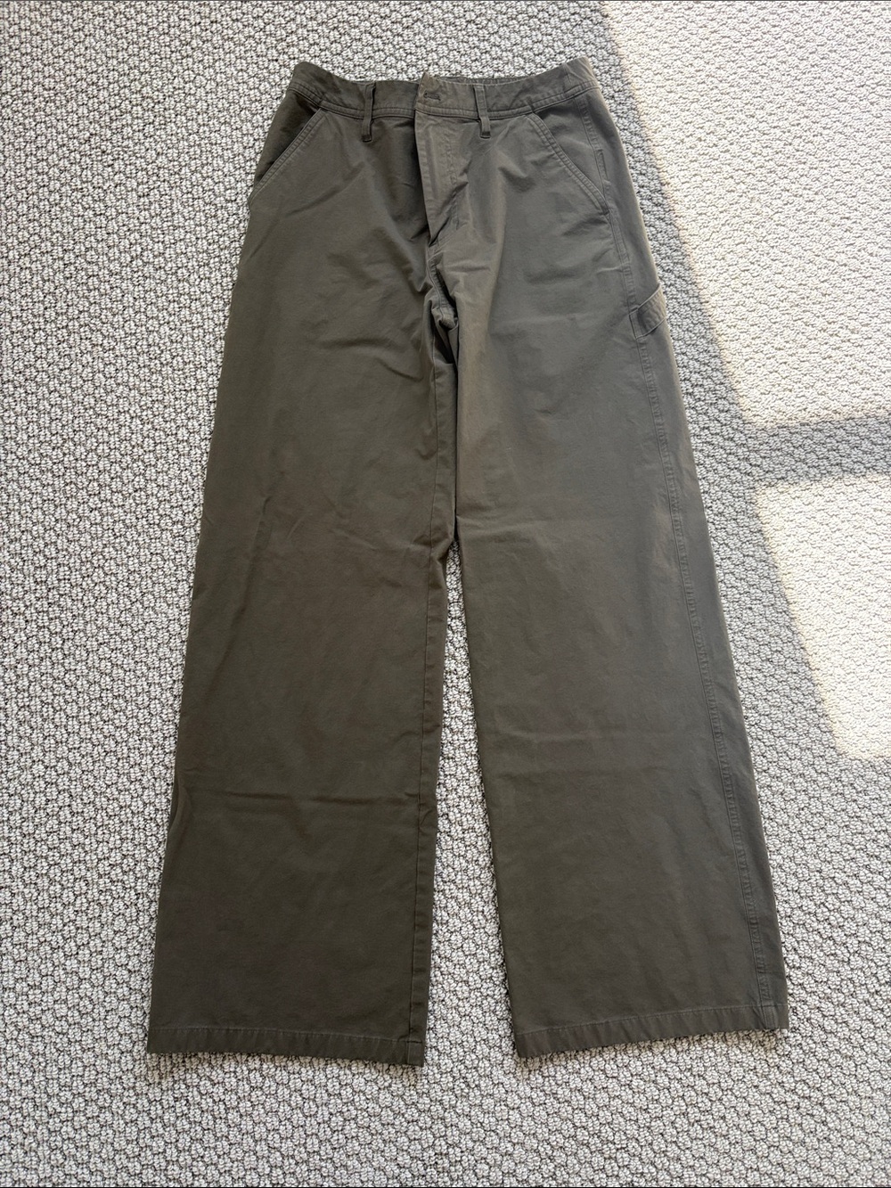 Vuori Wide-Leg Pants in Olive